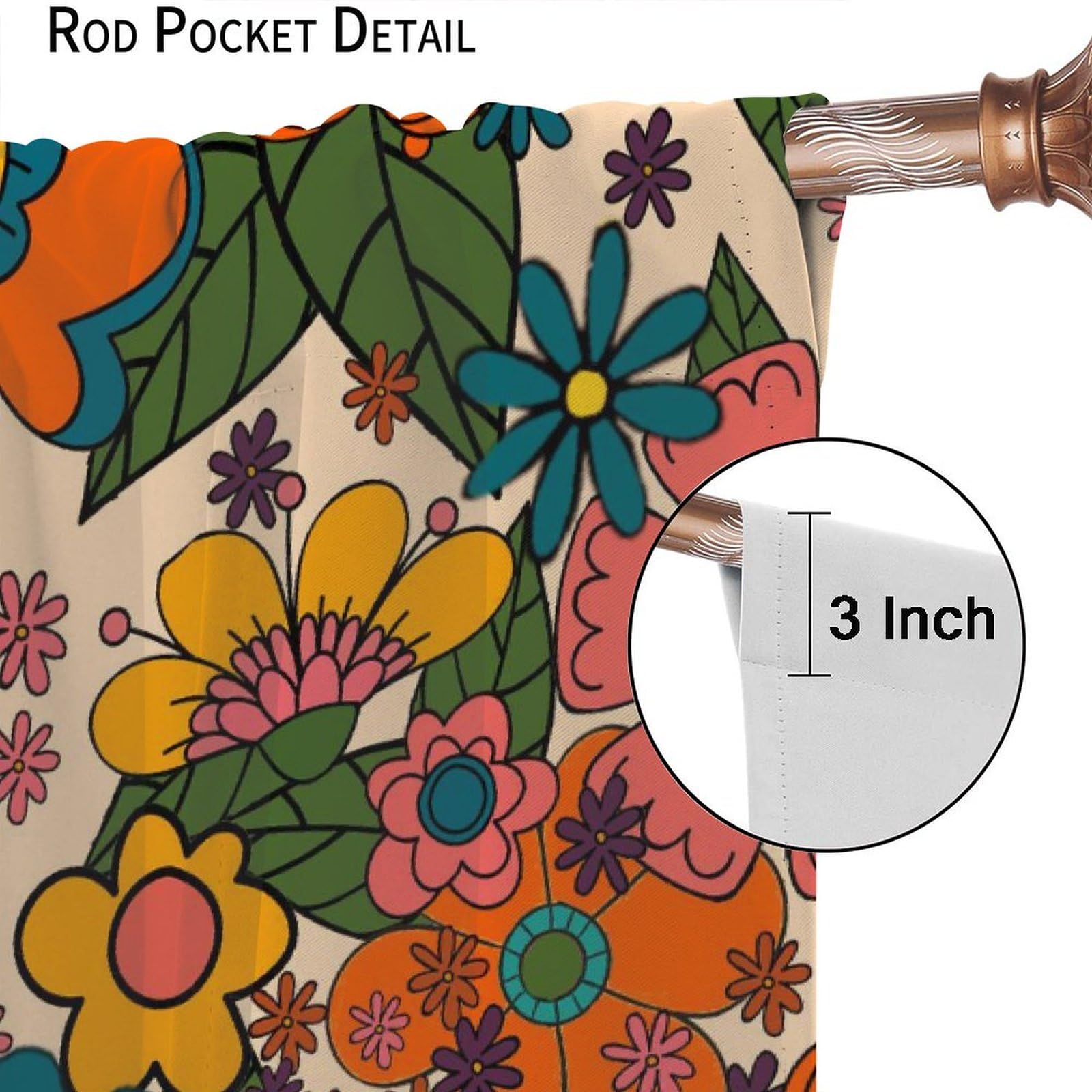 Amazon｜SXXLDNG フローラルカーテン レトロ 70年代 ヒッピー 夏